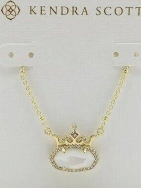 💎Kendra Scott Ivory Princess Gold Short Pendant Necklace🎀
